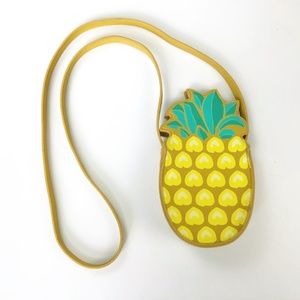 Aerie Pineapple Purse Yellow Vegan Crossbody Bag